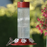 Nature's Way Ribbed Rose Glass Gravity Hummingbird Feeder