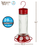 Nature's Way Ribbed Rose Glass Gravity Hummingbird Feeder