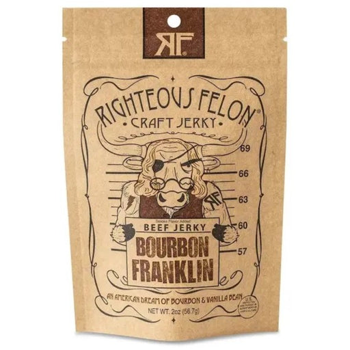 Bourbon Franklin Beef Jerky 2-oz.