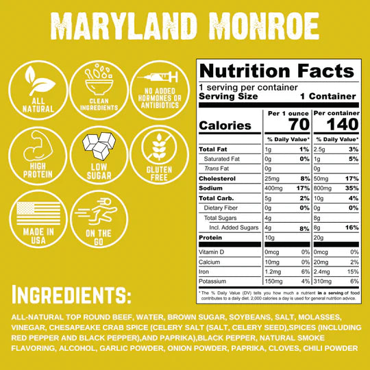 Maryland Monroe Beef Jerky 2-oz.