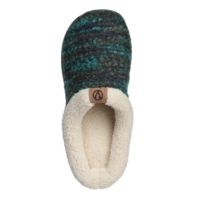 Roxoni Women's Knitted Fleece Lined Clog Slippers, Blue