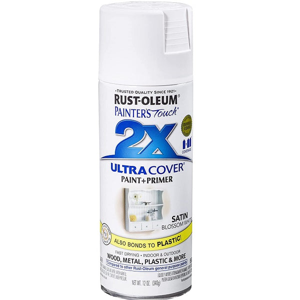 Rust-oleum 12oz 2x Painter's Touch Ultra Cover Satin Spray Paint Heirloom  White : Target