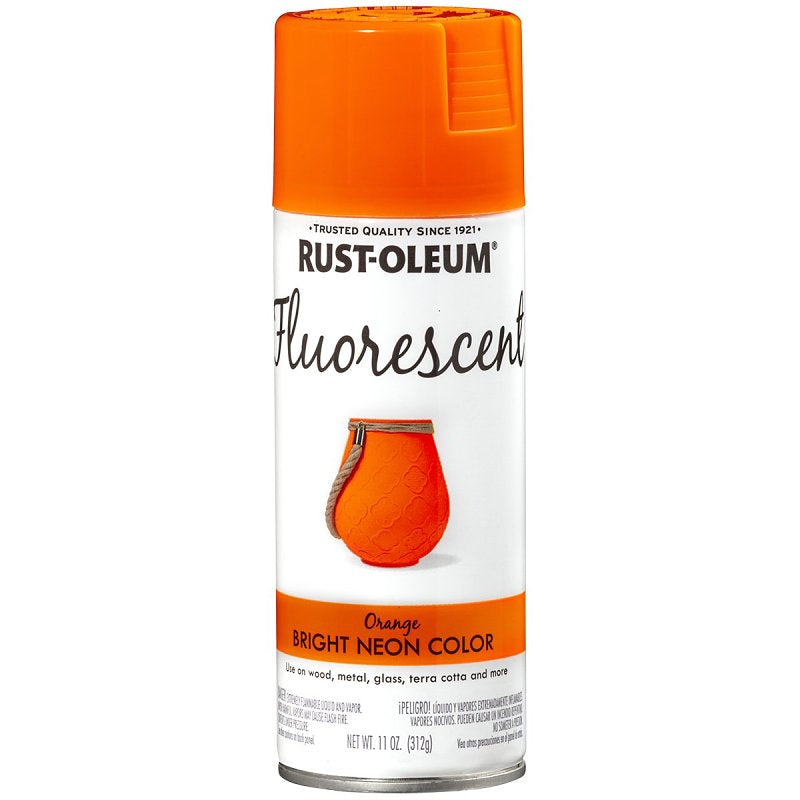 Rust-Oleum® Fluorescent Spray Paint, Orange, 11 oz. Aerosol Can