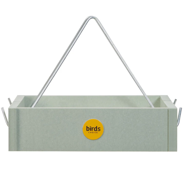 Small Hanging Tray Bird Feeder, Recycled Plastic - Sage Green
