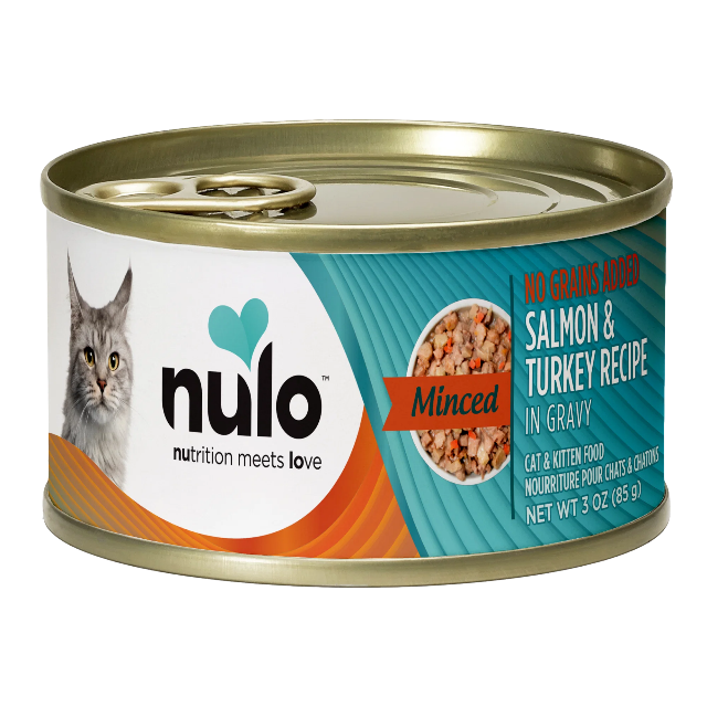 Nulo Minced Salmon & Turkey Recipe for Cats Grain Free 3oz