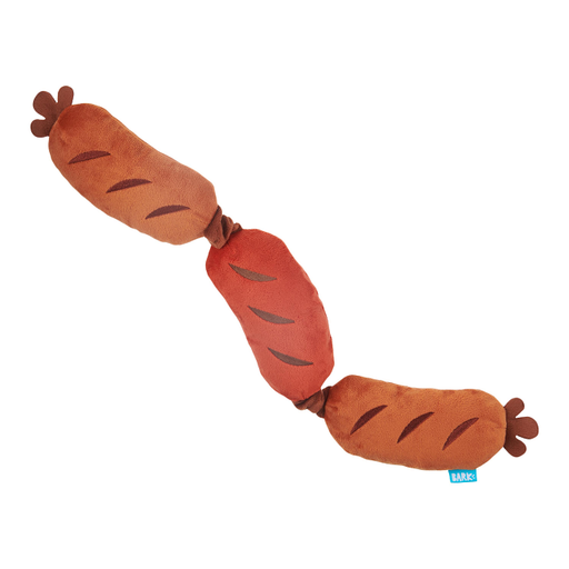 Bark Lickin' Links Sausage Brown Plush Dog Toy