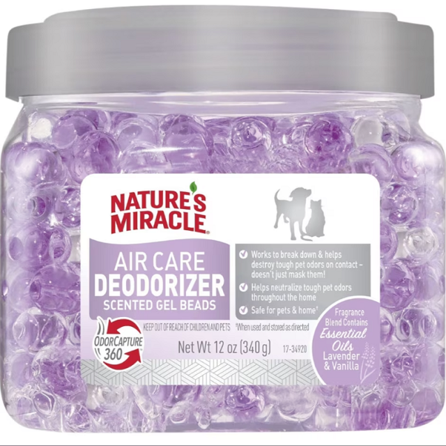 Nature's Miracle Air Care Deodorizer Lavender Vanilla Gel Beads