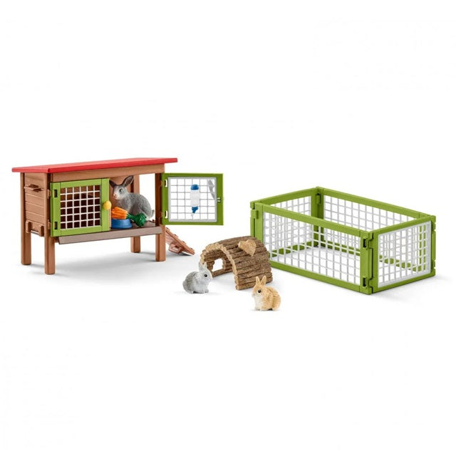 Schleich Farm World Rabbit Hutch 8-Piece Playset