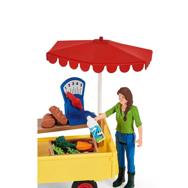 Schleich Farm World Sunny Day Mobile Farm Stand 39-Piece Playset