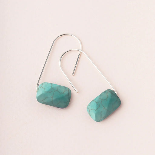Floating Stone Earrings - Turquoise/Silver