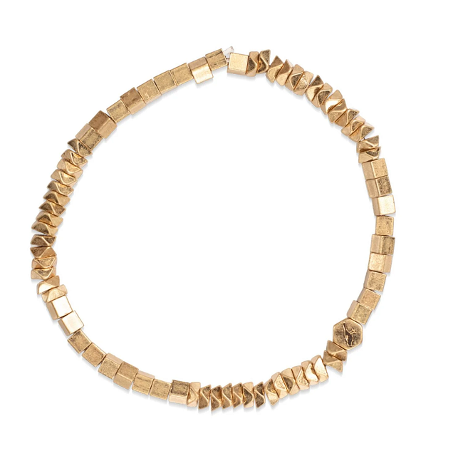 Scout Mini Metal Stacking Bracelet - Geometric Gold