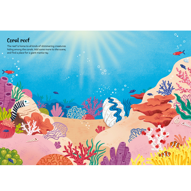 Little Sticker Sparkly Sea Creatures Sticker Book, Usborne