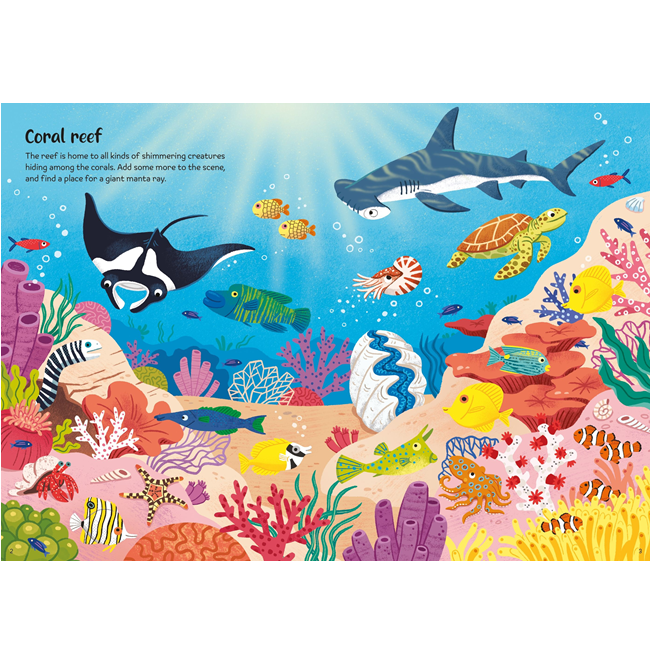 Little Sticker Sparkly Sea Creatures Sticker Book, Usborne