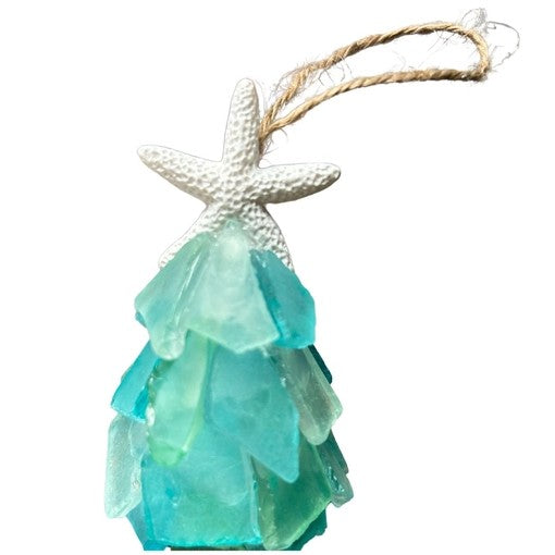 Handmade Seaglass 3D Christmas Tree Ornament
