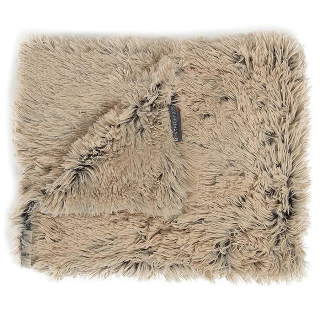 Best Friends by Sheri Calming Pet Throw Blanket in Shag Fur, Taupe