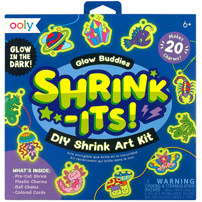 Shrink-Its! DIY Shrink Art Kit - Glow Buddies - 20 Charms