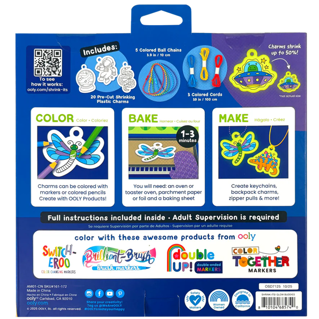 Shrink-Its! DIY Shrink Art Kit - Glow Buddies - 20 Charms