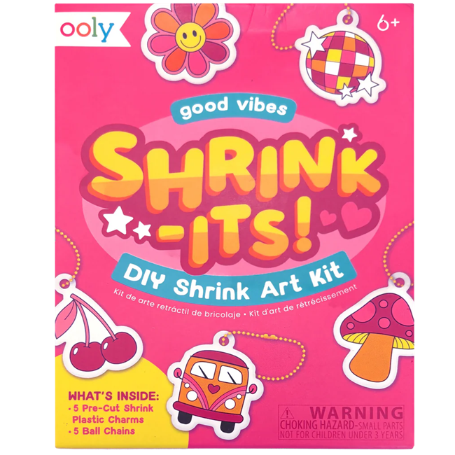 Shrink-Its! Mini DIY Shrink Art Kit - Good Vibes - 5 Charms