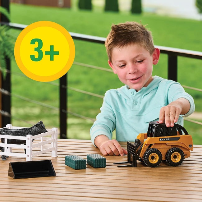 John Deere Skid Steer Farm Set, 1:16 Scale by TOMY