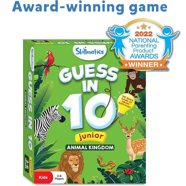 Skillmatics Guess in 10 Junior: Animal Kingdom Trivia Card Game