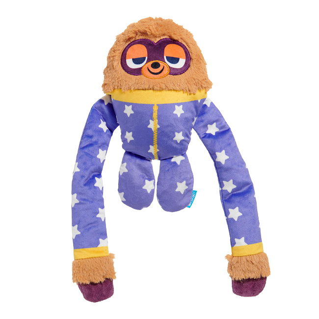 Bark Slow Jams Dan Pajama Party Sloth Plush Dog Toy