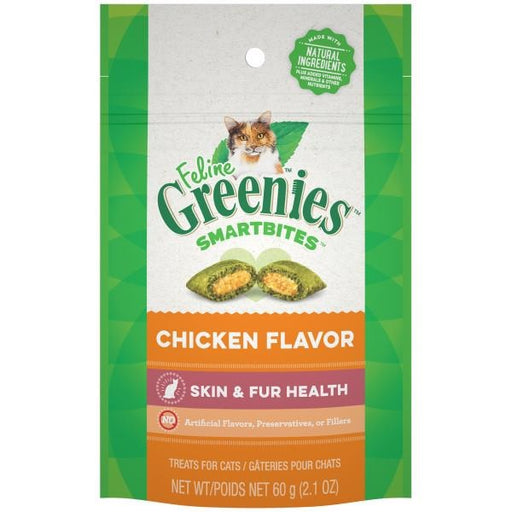 FELINE GREENIES Chicken Flavored Skin & Fur SMARTBITES