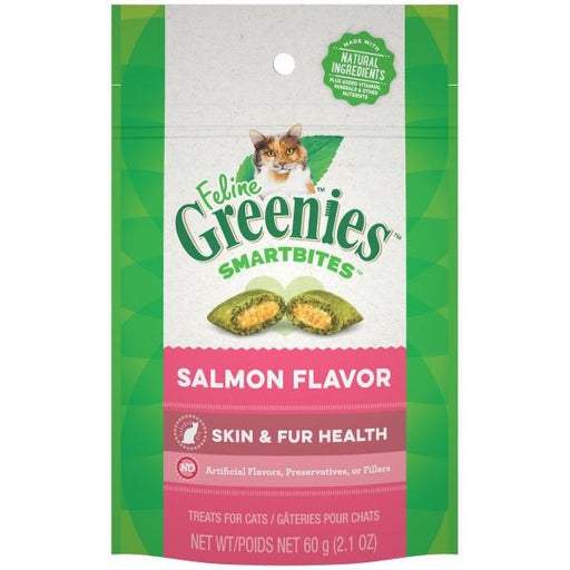 FELINE GREENIES Salmon Flavored Skin & Fur SMARTBITES