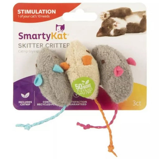 SmartyKat Skitter Critters 3-Pack Catnip Cat Toy