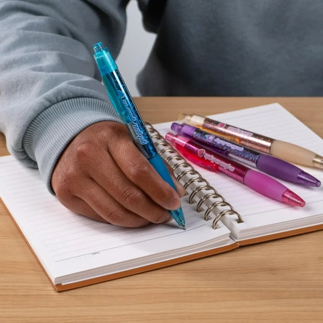 Glitter Glam Smens 6-Pack Scented Black Glitter Gel Pens