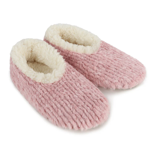 Snoozies! Womens Teddy Bear Faux Fur Pink Slipper With Memory Foam Sole