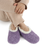 Snoozies! Womens Teddy Bear Faux Fur Purple Slipper With Memory Foam Sole