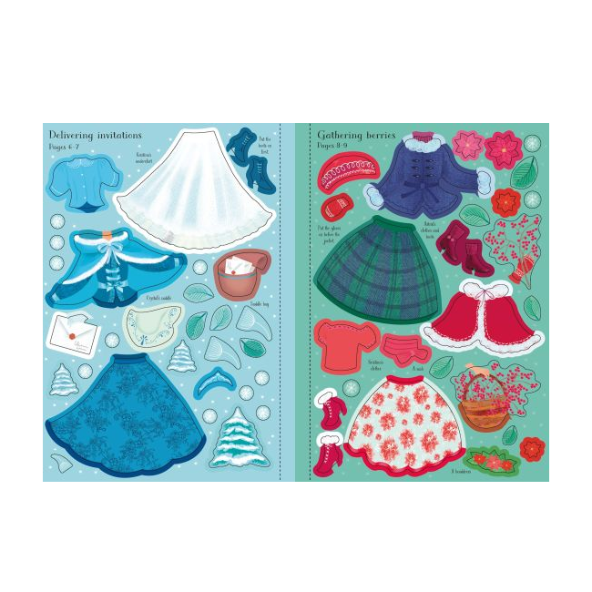 Little Sticker Dolly Dressing Snow Princess Sticker Book, Usborne