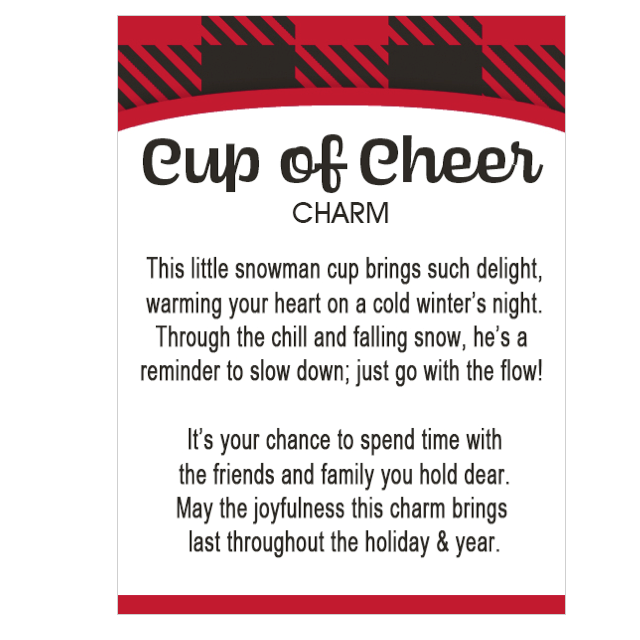 Snowman Cup of Cheer Charm