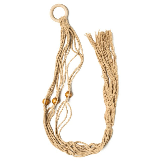 Let’s Hang 32" Beaded Macrame Plant Hanger, Assorted