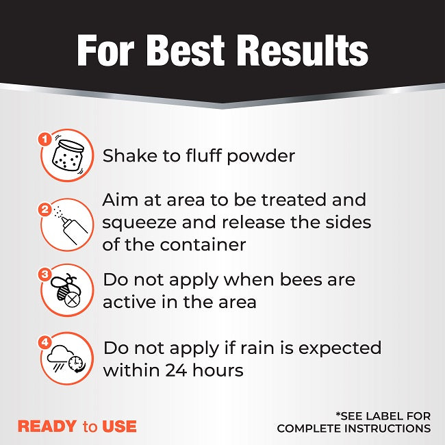 Revenge Spider & Ground Bee Killer, 10 oz. Dust with Applicator Bottle