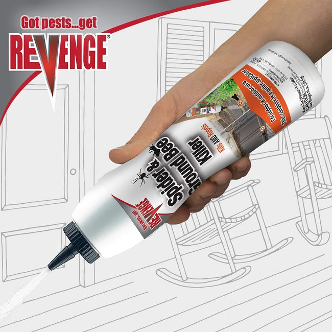 Revenge Spider & Ground Bee Killer, 10 oz. Dust with Applicator Bottle