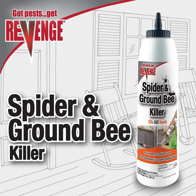 Revenge Spider & Ground Bee Killer, 10 oz. Dust with Applicator Bottle