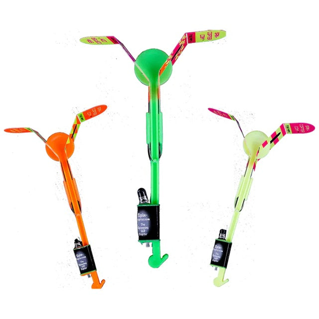 Spin Copter Original LED Slingshot Helicopter Toy, Assorted Colors