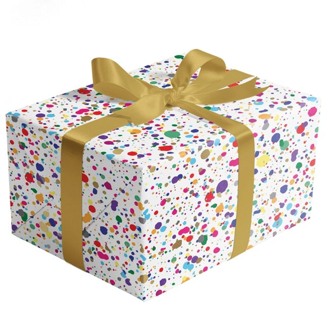 Splatter Gift Wrap Roll 5' x 30"