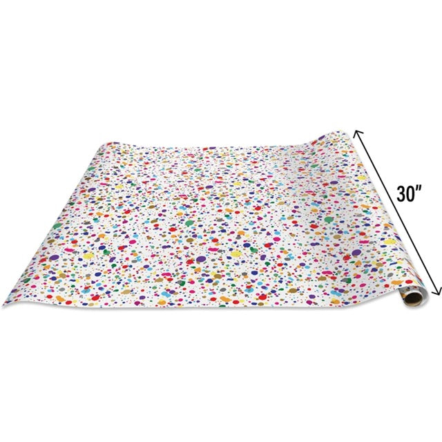 Splatter Gift Wrap Roll 5' x 30"