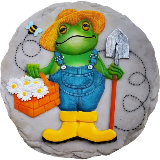 Spoontiques Frog Farmer Stepping Stone