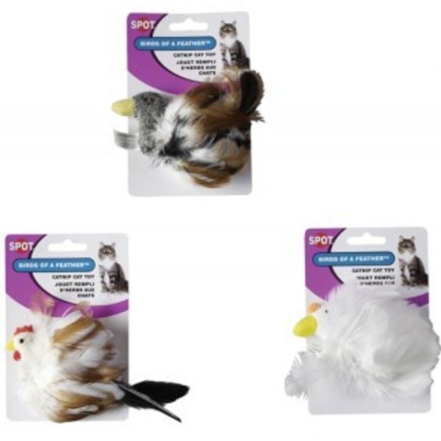 SPOT Birds of Feather Plush & Feather Cat Toy, Assorted