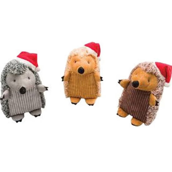 SPOT Holiday Hedgehog Plush Dog Toy, 9-inch Assorted