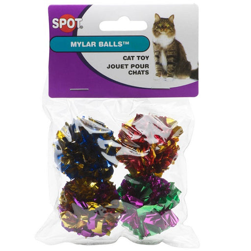 Ethical Pet SPOT Mylars Balls Cat Toy 4-Pack
