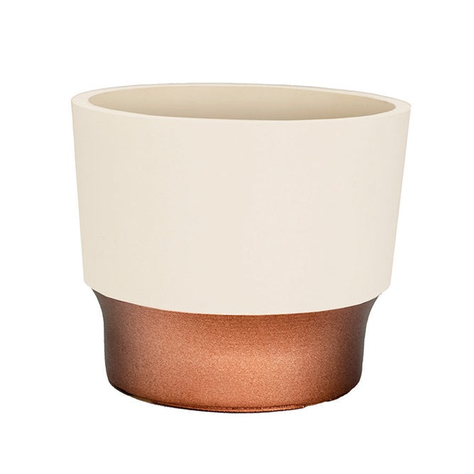 Fioriere The HC Companies Capri Bowl, Vanilla Bisque, 20,3 Cm, Confezione Da 2, Con Foro Drenaggio - 2