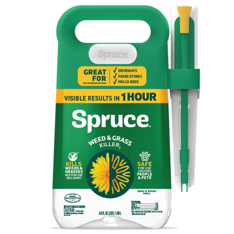 weed killer planting grass seed Spruce Snap & Spray Powered Weed & Grass Killer Rtu Liquid 64 Fl. Oz