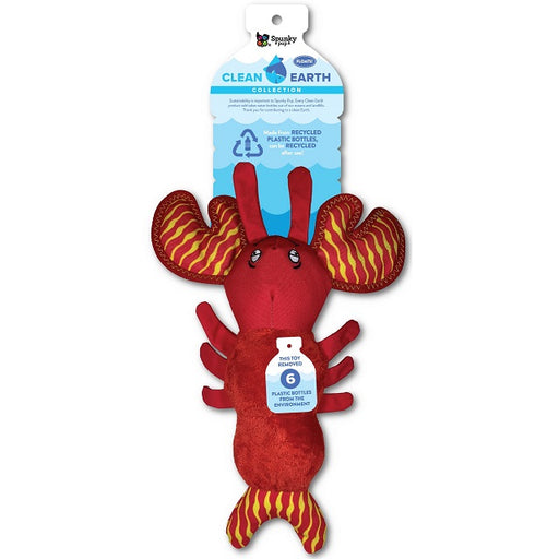 Clean Earth Plush Lobster Dog Toy, Large