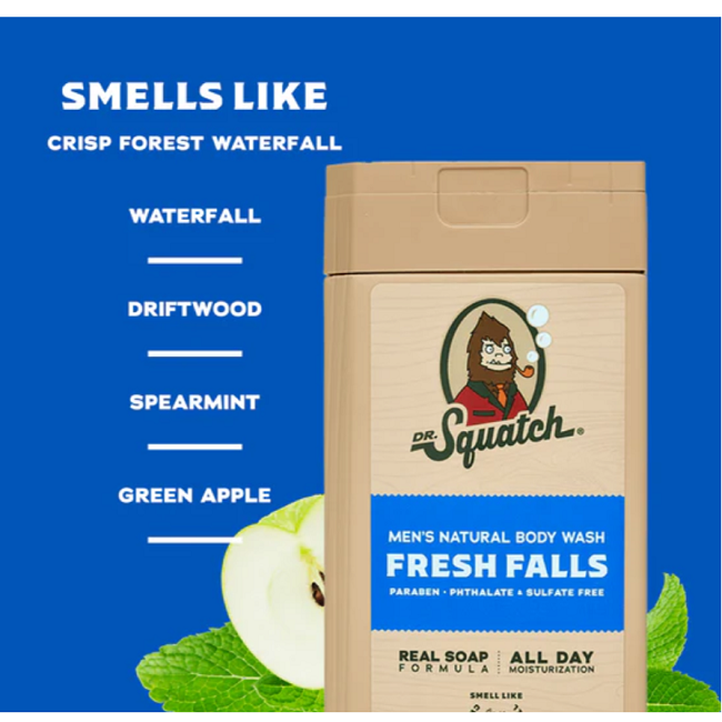 Dr. Squatch Fresh Falls Men's Natural Body Wash