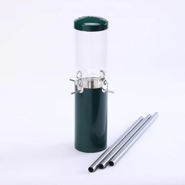 Backyard Nature Squirrel Proof Classic Bird Feeder with Pole and Squirrel Baffle