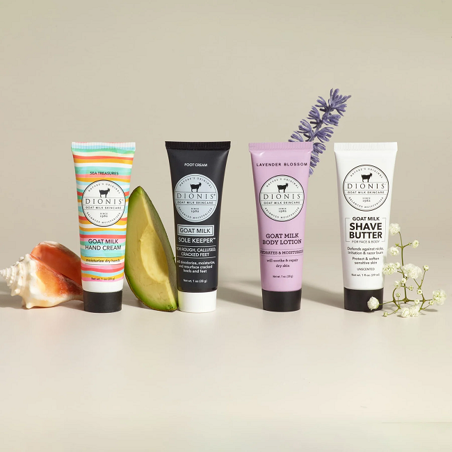 Dionis Inspire Goat Milk Bath & Body Cream 5-Piece Starter Set